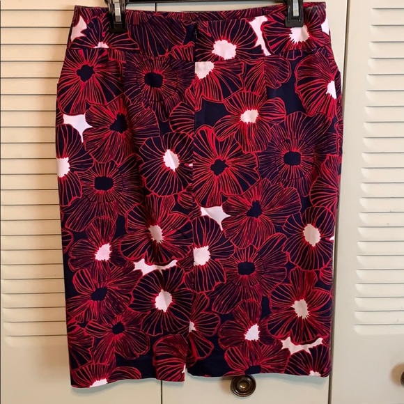 Charter Club Lined Flower Print Skirt - Picture 2 of 5